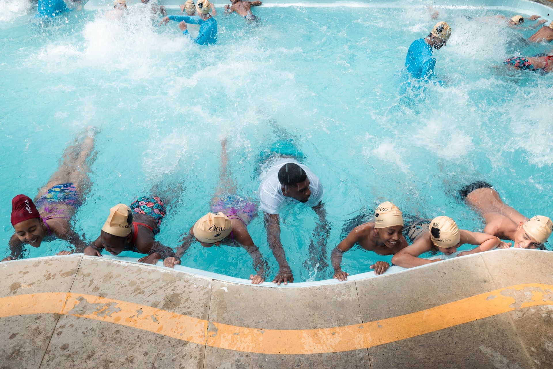 Jamal Hill Instructs Swim Lessons