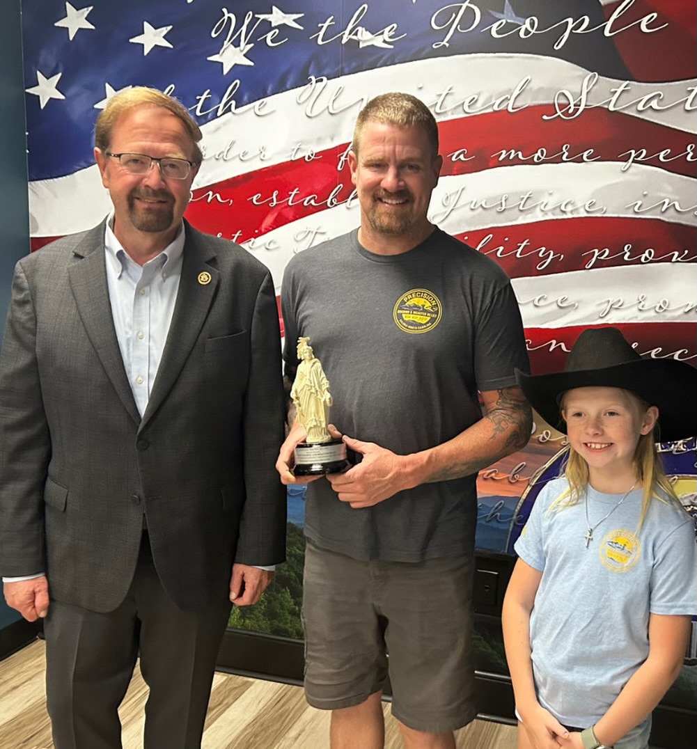 Cong Edwards NC-11 w/ Awardee Jake Jarvis & Mya