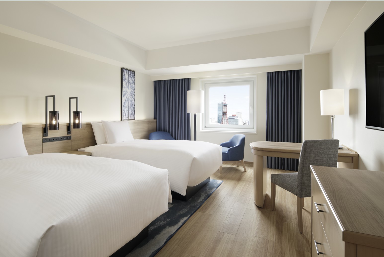 Fairfield By Marriott Sapporo Twin Guestroom