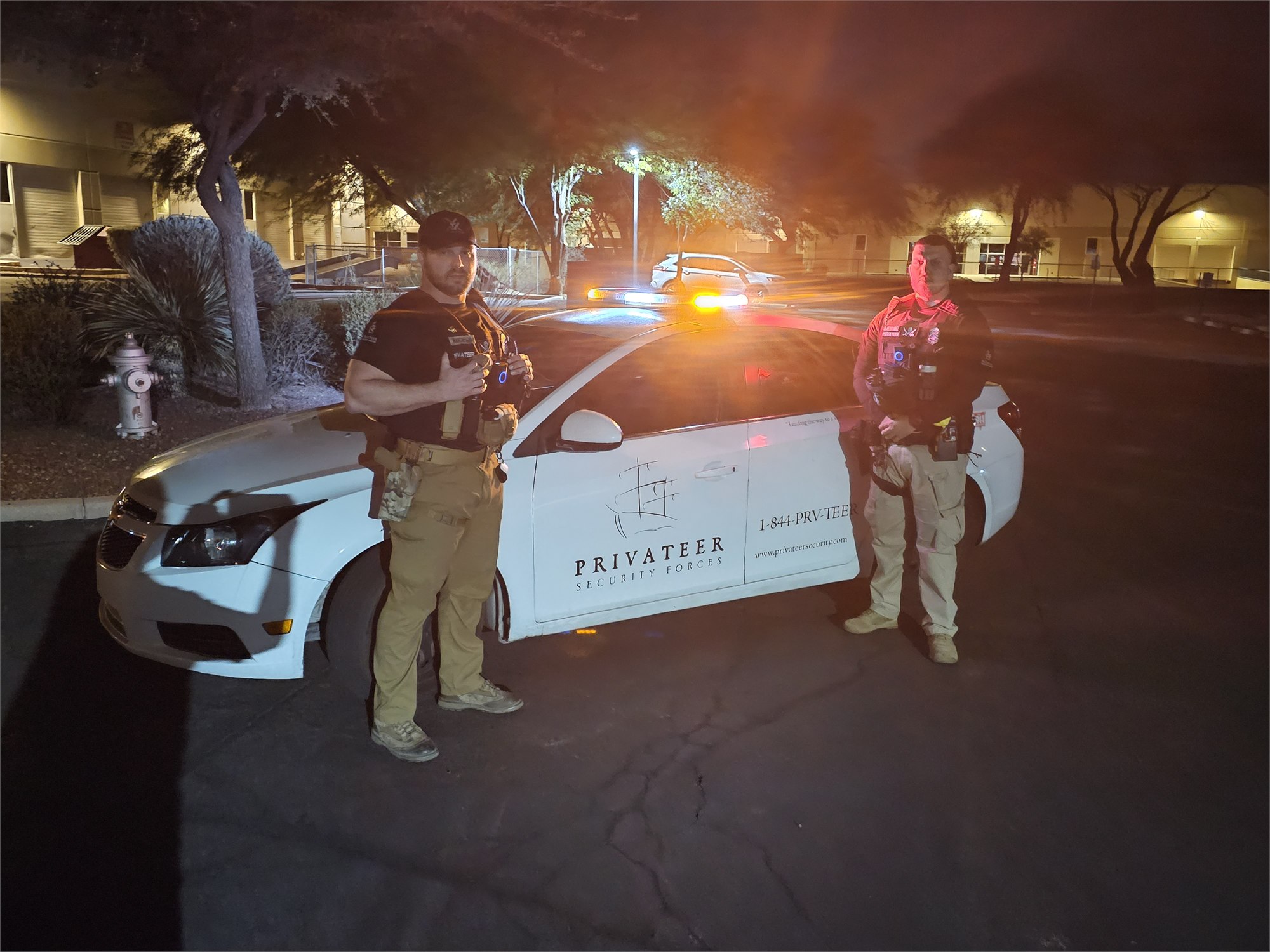 Privateer operatives and patrol unit in Tucson